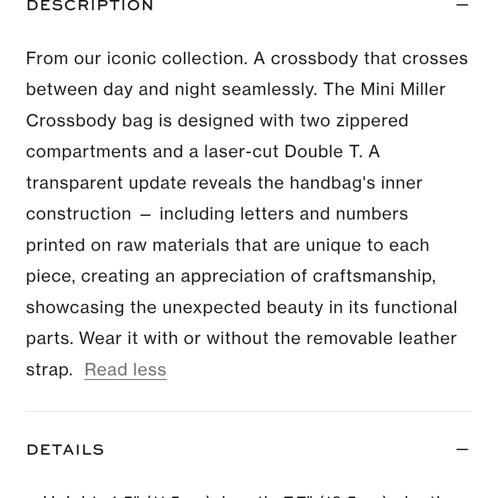 Tory Burch Mini Miller Crossbody Bag - Clear - Picture 2 of 10